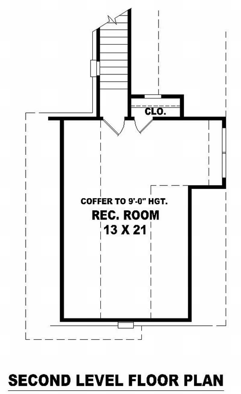 Floor Plan Second Story of French Plan #170-2115
