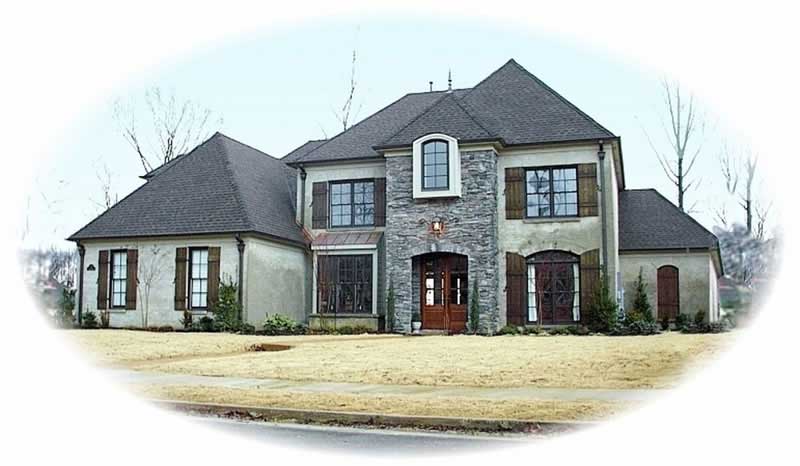Front view of Country home (ThePlanCollection: House Plan #170-2194)
