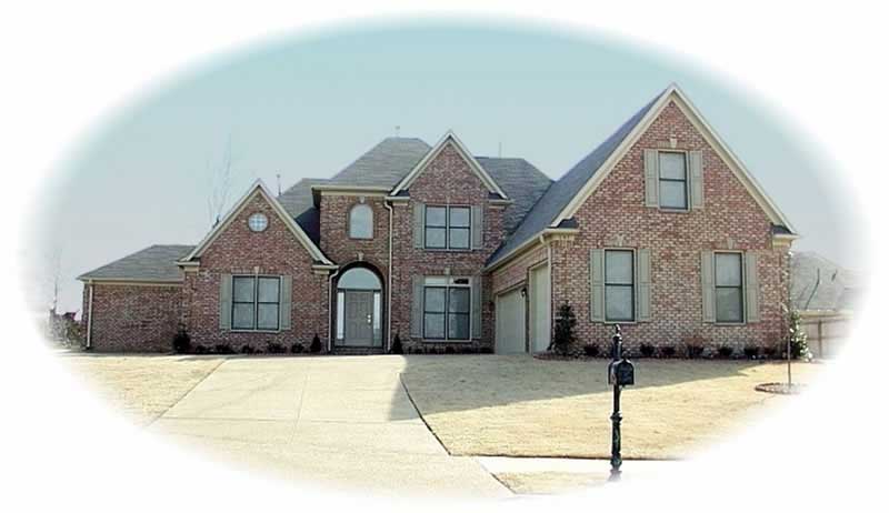 Front view of French home (ThePlanCollection: House Plan #170-2223)