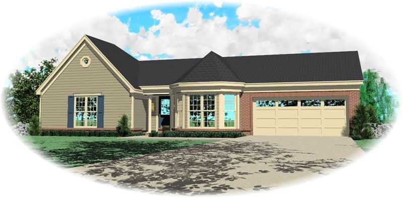 Front view of Small House Plans home (ThePlanCollection: House Plan #170-2267)