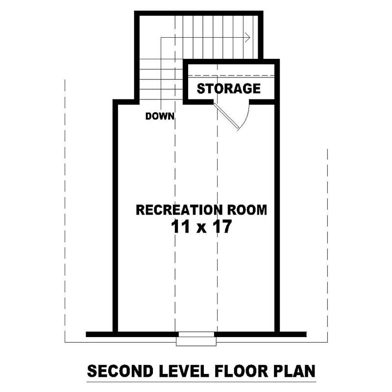 Floor Plan Second Story of French Plan #170-2271