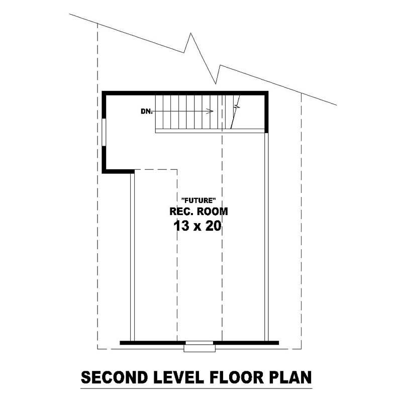 Floor Plan Second Story of French Plan #170-2321
