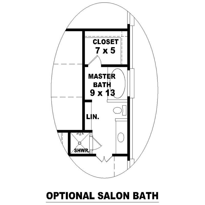 Master Bathroom of this 3-Bedroom, 1360 Sq Ft Plan - 170-2323