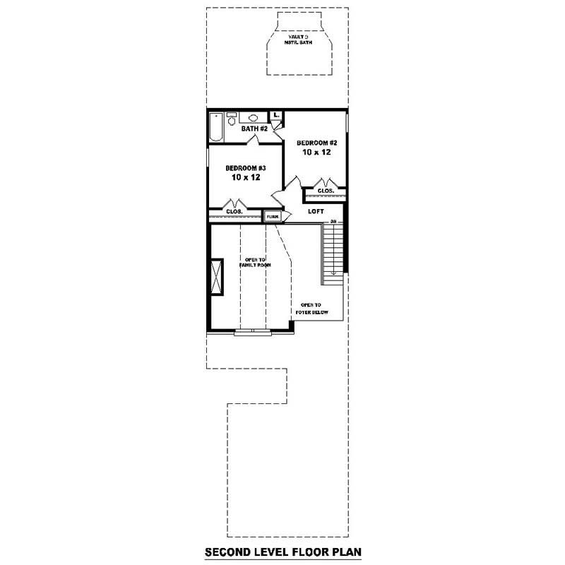 Floor Plan Second Story of Small House Plans #170-2346