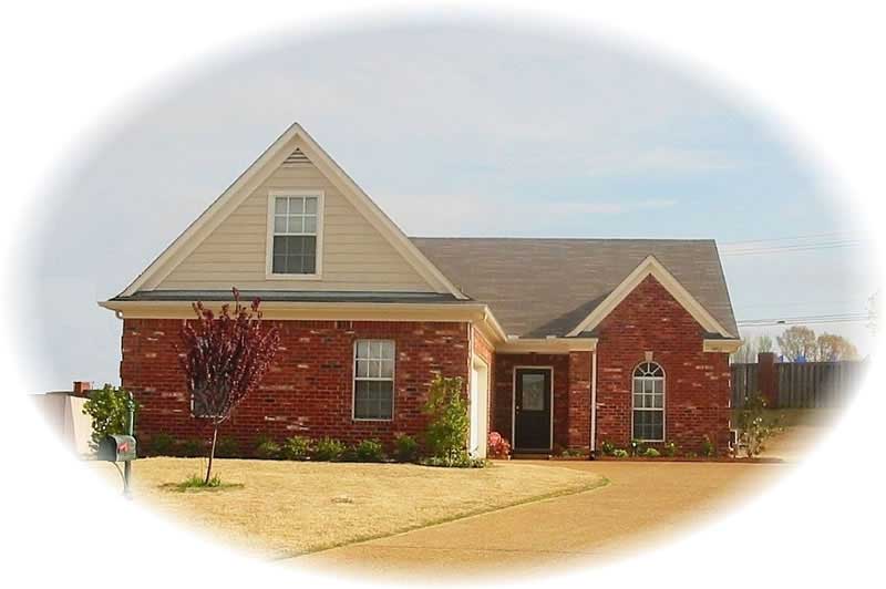 Front view of French home (ThePlanCollection: House Plan #170-2369)
