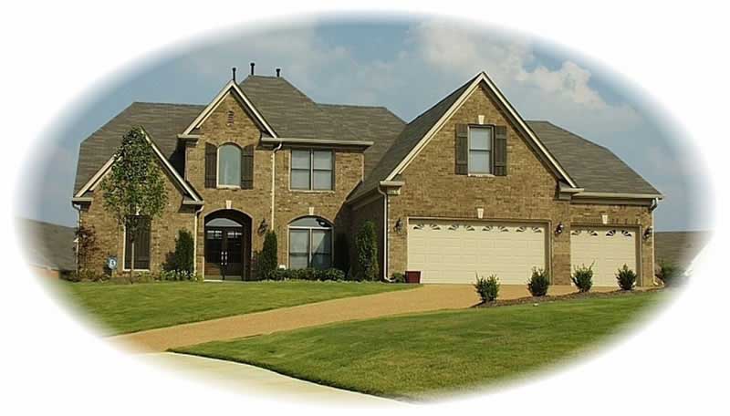 Front view of French home (ThePlanCollection: House Plan #170-2447)