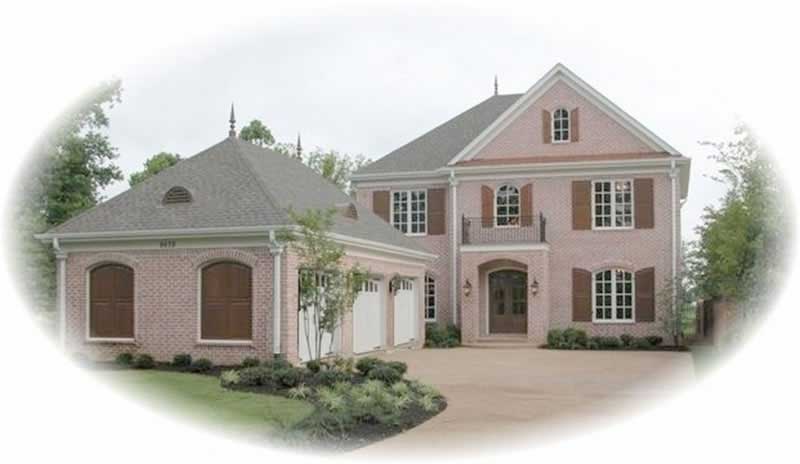 Front view of Country home (ThePlanCollection: House Plan #170-2456)