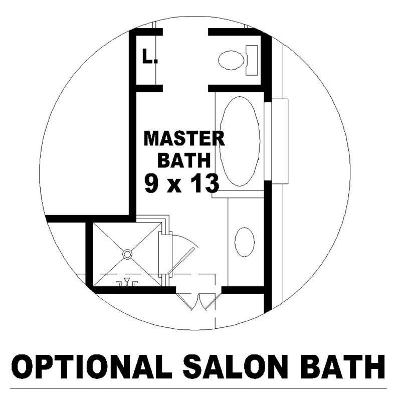 Master Bathroom of this 3-Bedroom, 1305 Sq Ft Plan - 170-2467