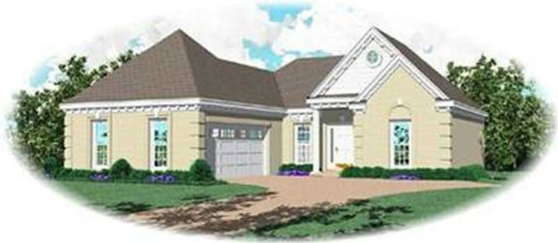 Front view of Craftsman home (ThePlanCollection: House Plan #170-2500)