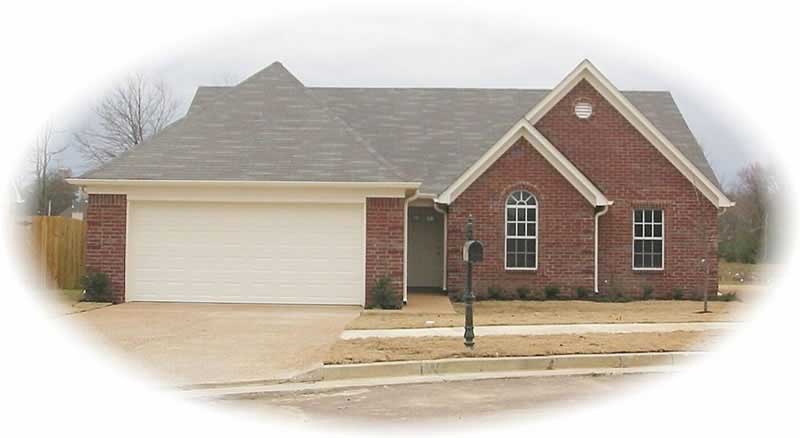 Front view of French home (ThePlanCollection: House Plan #170-2662)