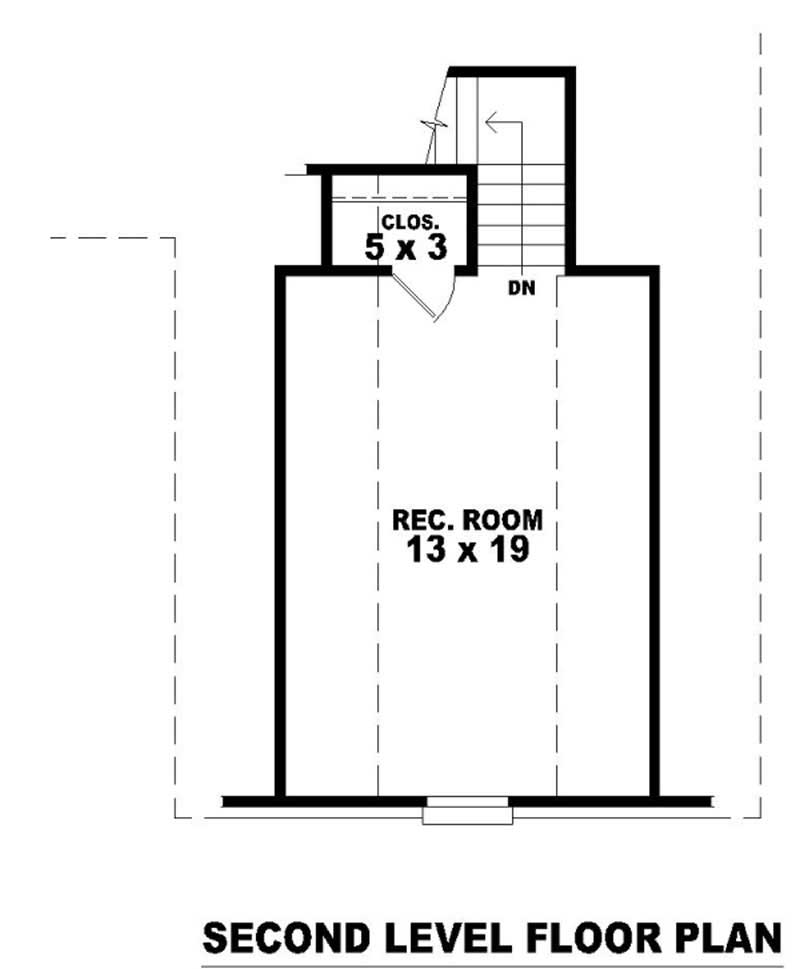 Floor Plan Second Story of French Plan #170-2688