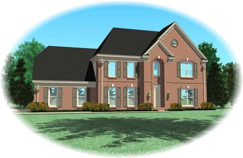 Front view of Traditional home (ThePlanCollection: House Plan #170-2737)