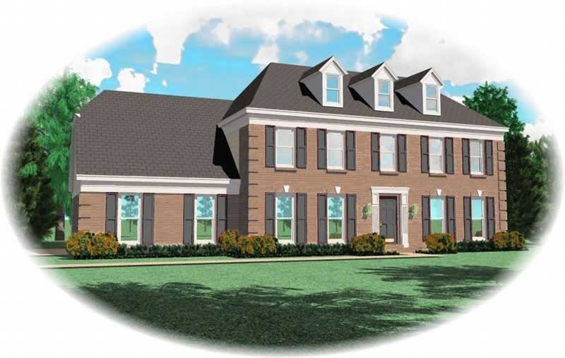 Front view of Traditional home (ThePlanCollection: House Plan #170-2740)