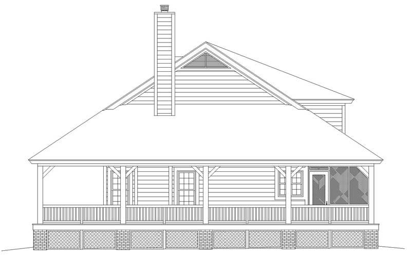 Home Plan Right Elevation of this 3-Bedroom,2200 Sq Ft Plan -170-2777