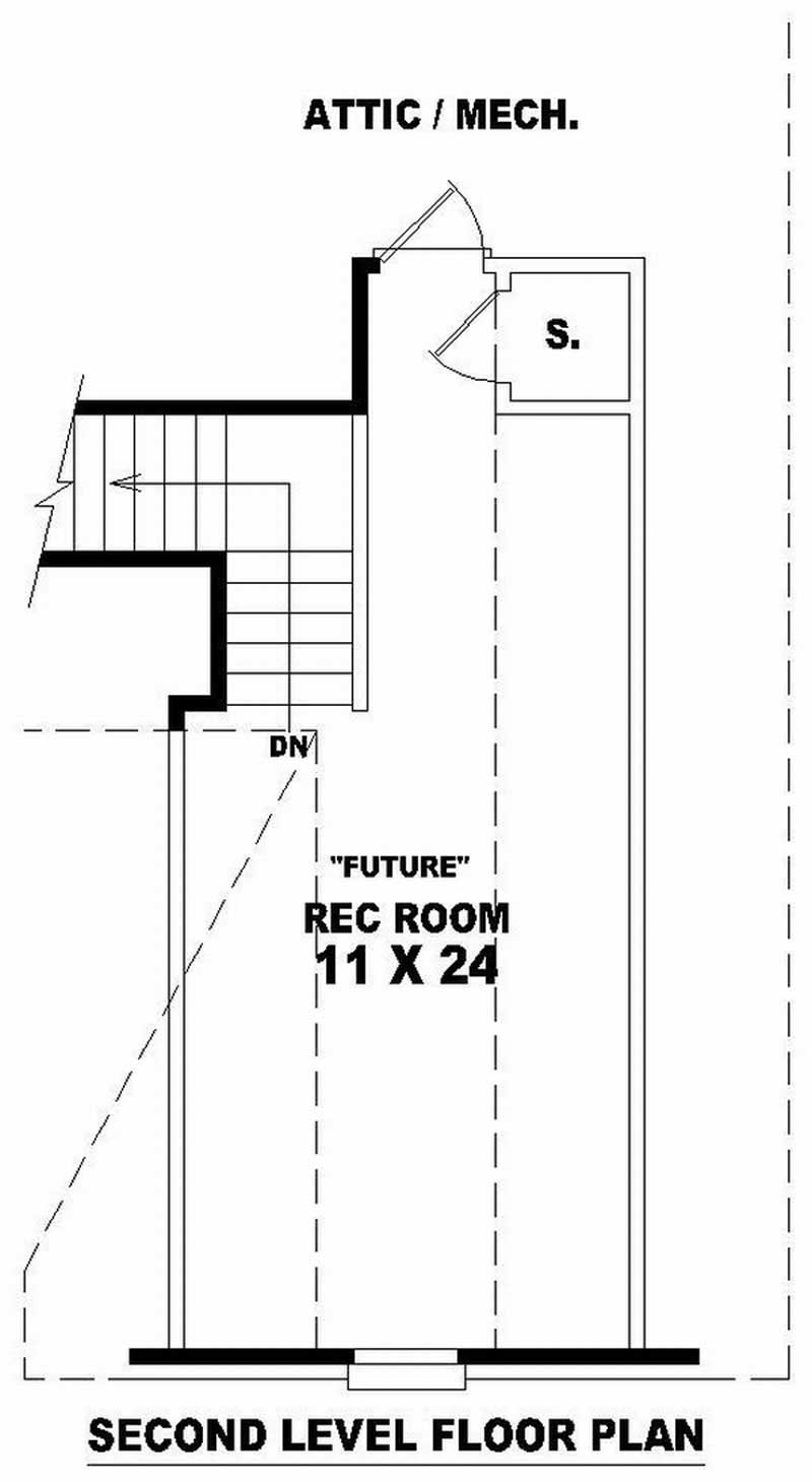 Floor Plan Second Story of Small House Plans #170-2787