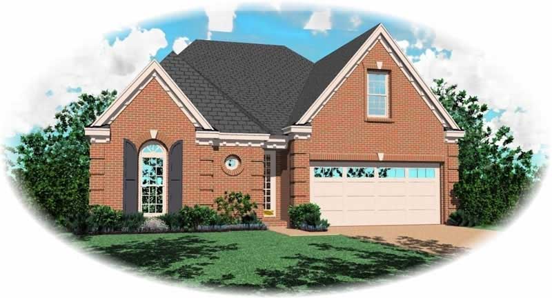 Front view of Small House Plans home (ThePlanCollection: House Plan #170-2788)