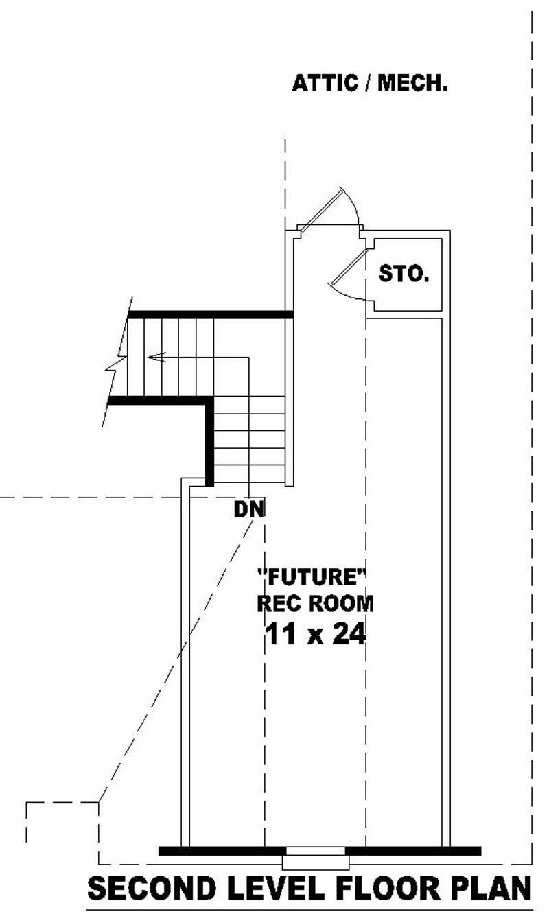 Floor Plan Second Story of Small House Plans #170-2788