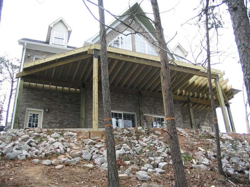 UNFINISHED DECK AREA of this 2-Bedroom,1851 Sq Ft Plan -1851