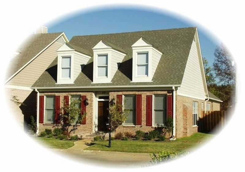 Front view of Colonial home (ThePlanCollection: House Plan #170-2808)