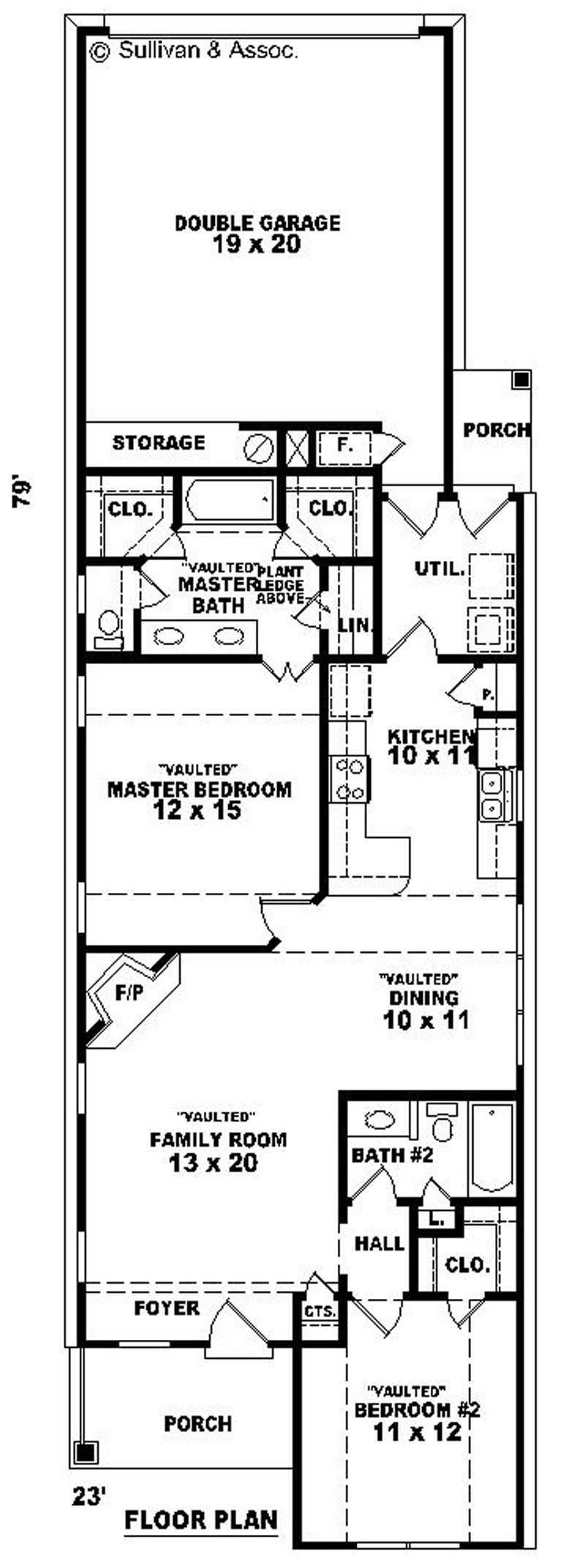 Floor Plan First Story of Country Plan #170-2841