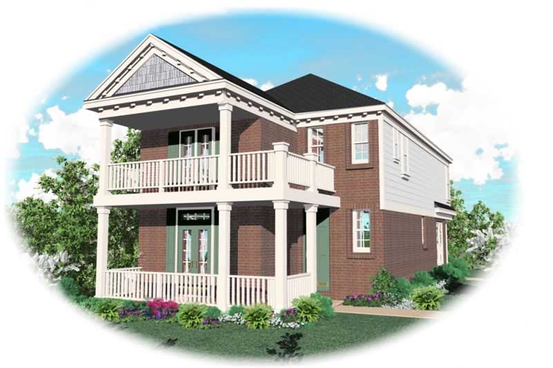 Front view of Coastal home (ThePlanCollection: House Plan #170-2877)