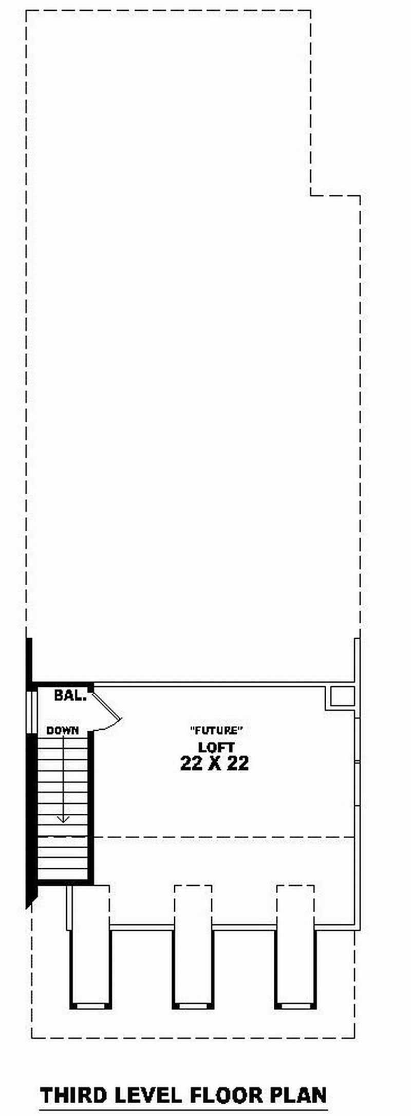 Loft of this 3-Bedroom, 2102 Sq Ft Plan - 170-2881