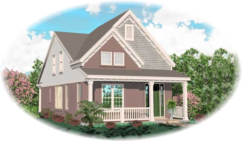 Front view of Coastal home (ThePlanCollection: House Plan #170-2912)