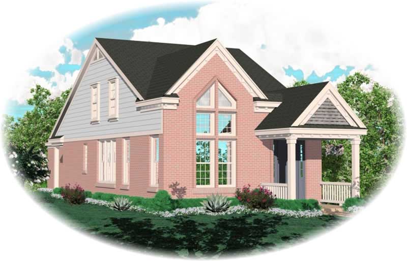Front view of Cape Cod home (ThePlanCollection: House Plan #170-2913)