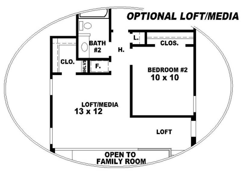Loft of this 3-Bedroom, 1826 Sq Ft Plan - 170-2914