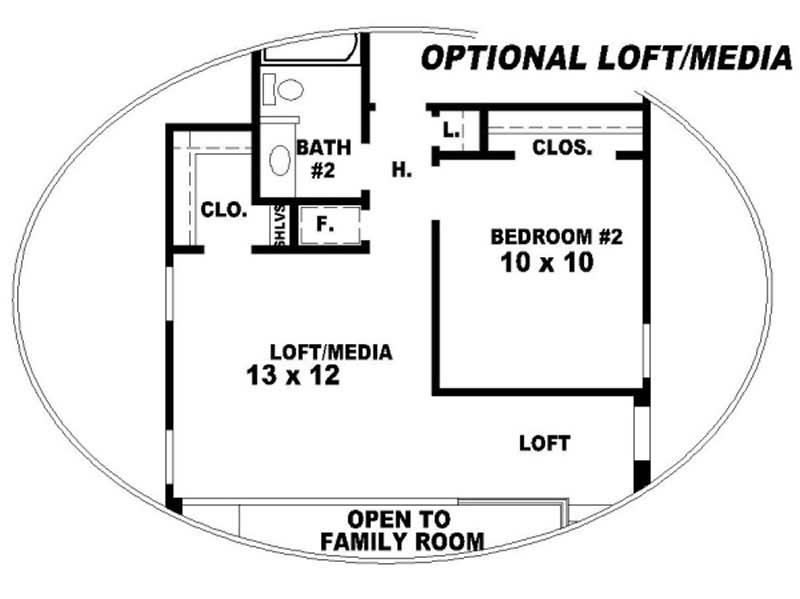 Loft of this 4-Bedroom, 1798 Sq Ft Plan - 170-2915