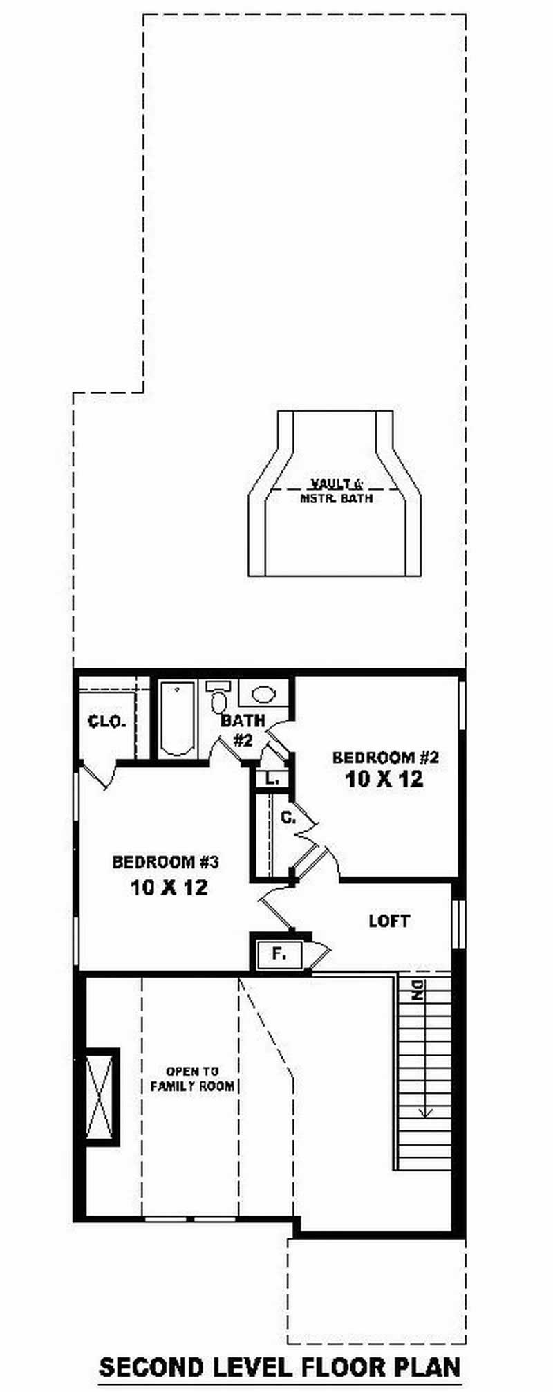 Floor Plan First Story of Coastal Plan #170-2916