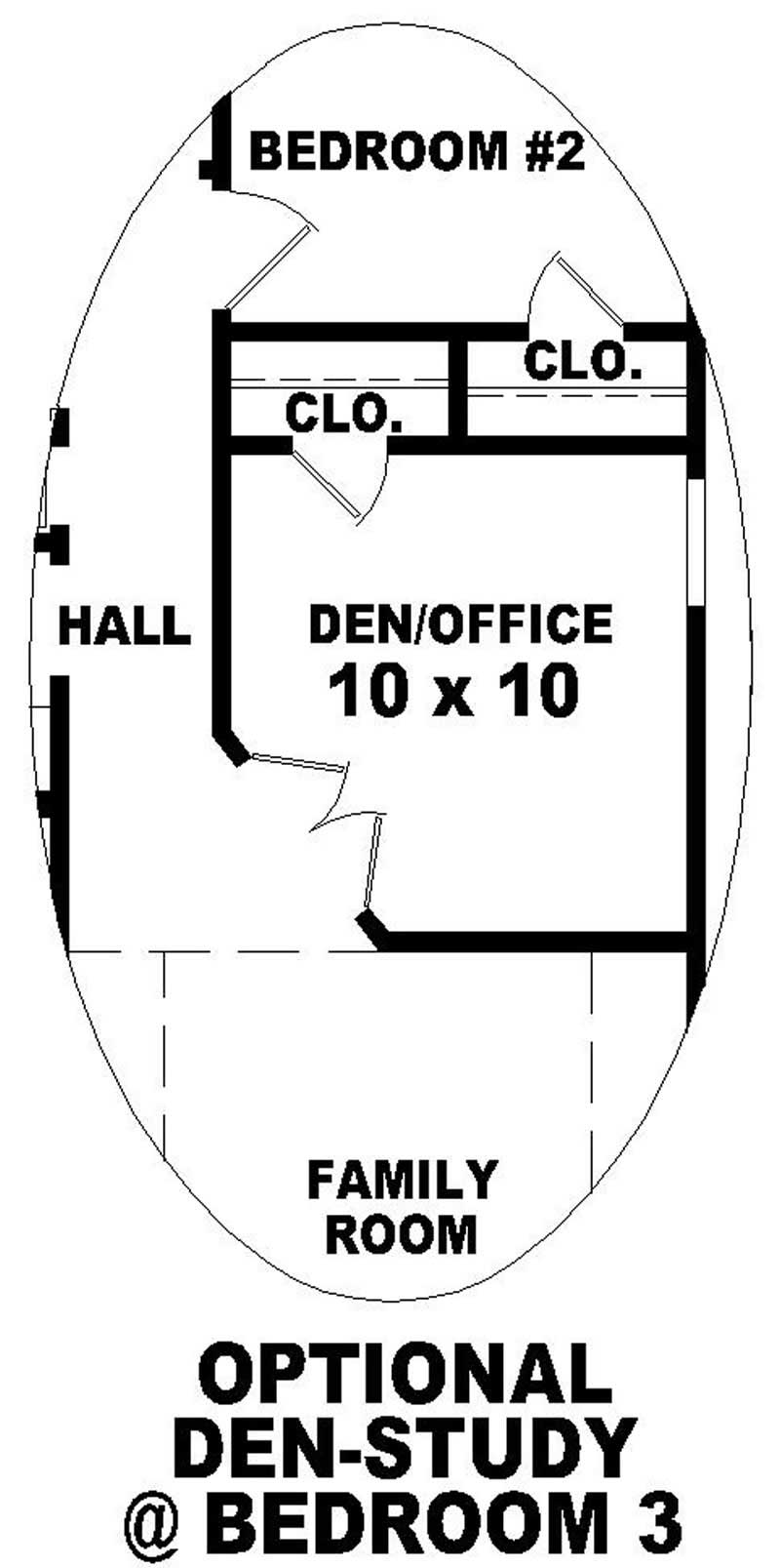 Home Office: Den of this 3-Bedroom, 1185 Sq Ft Plan - 170-2921