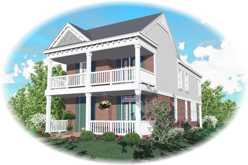 Front view of Coastal home (ThePlanCollection: House Plan #170-2945)