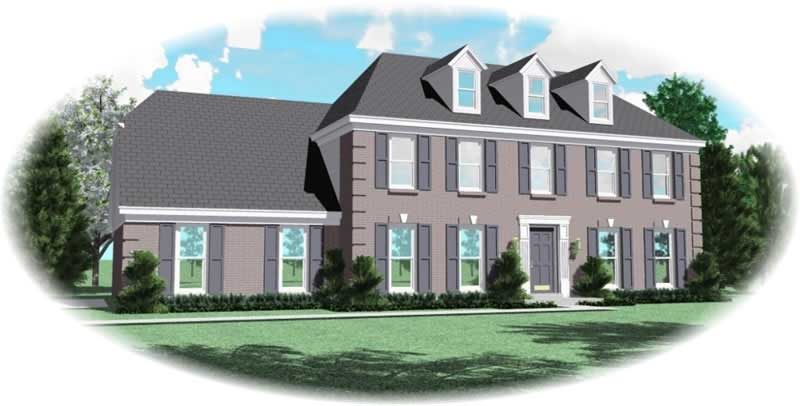 Front view of Traditional home (ThePlanCollection: House Plan #170-2951)