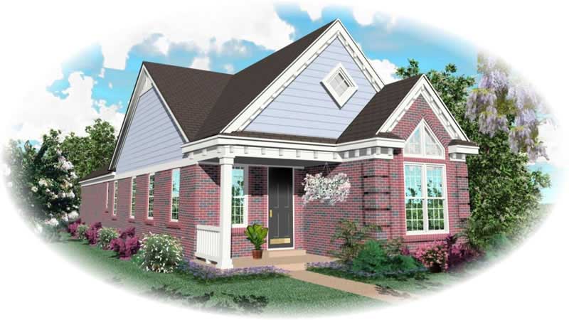 Front view of Cape Cod home (ThePlanCollection: House Plan #170-2985)