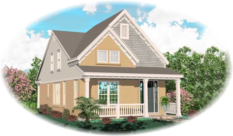 Front view of Coastal home (ThePlanCollection: House Plan #170-2996)