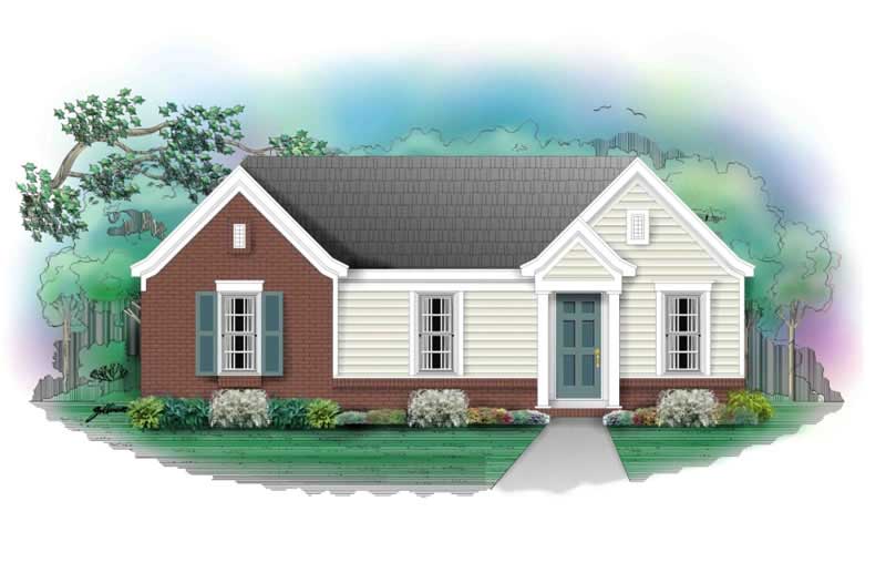 Front view of Small House Plans home (ThePlanCollection: House Plan #170-2999)