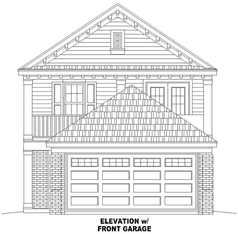 Home Plan Front Elevation of this 3-Bedroom,1731 Sq Ft Plan -170-3000