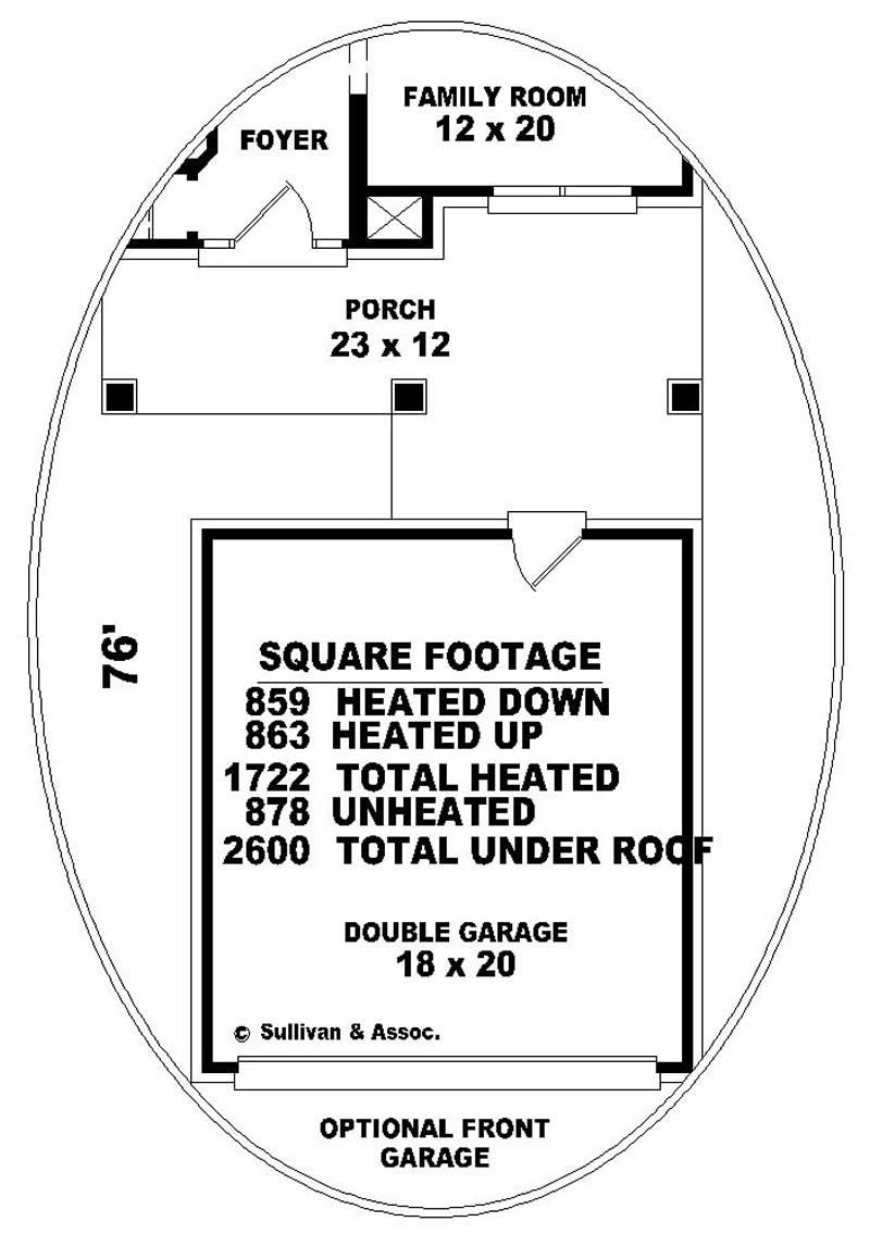 Garage of this 3-Bedroom, 1731 Sq Ft Plan - 170-3000