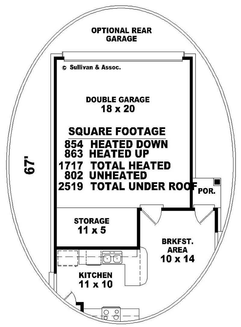 Master Bathroom of this 3-Bedroom, 1731 Sq Ft Plan - 170-3000