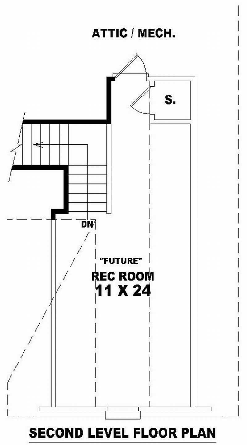 Floor Plan Second Story of Small House Plans #170-3007