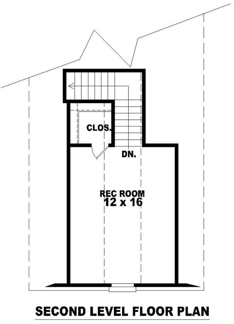 Floor Plan Second Story of French Plan #170-3069