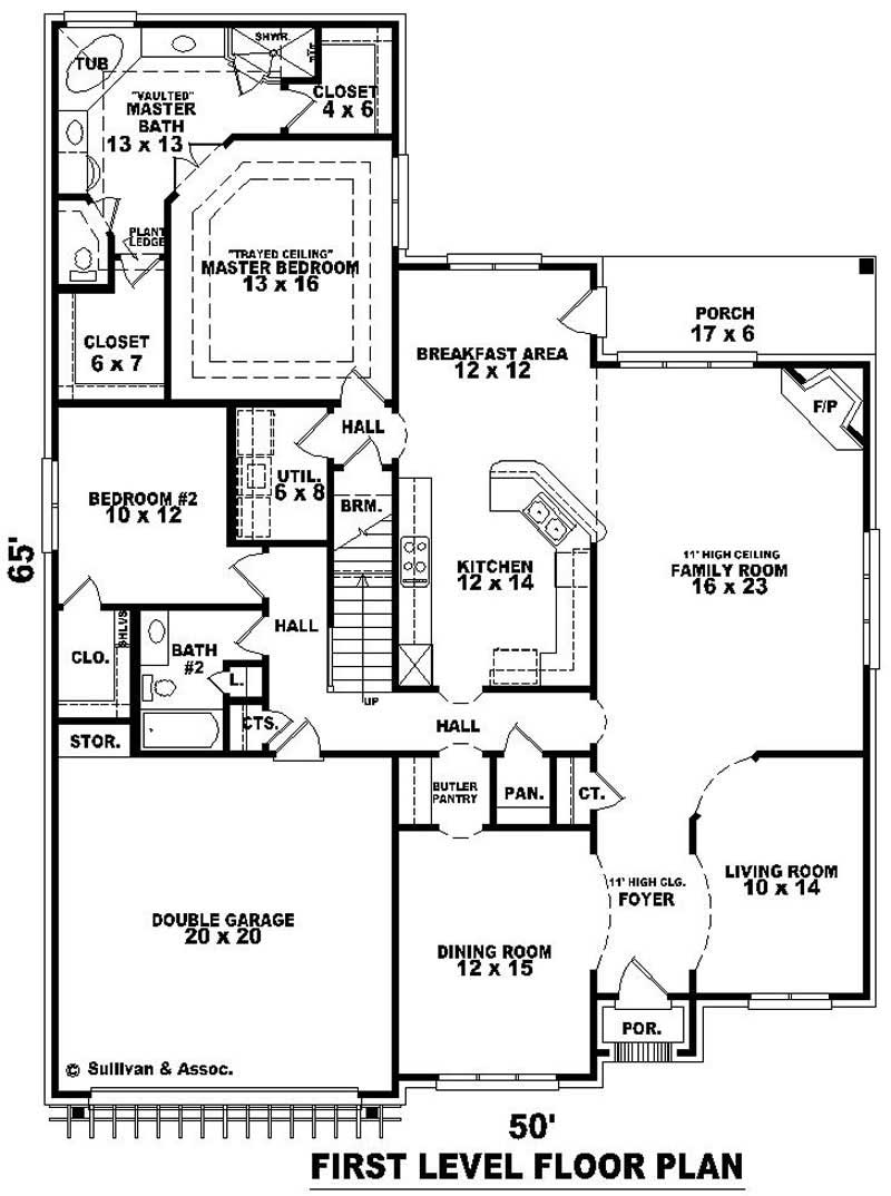 Floor Plan First Story of Country Plan #170-3101