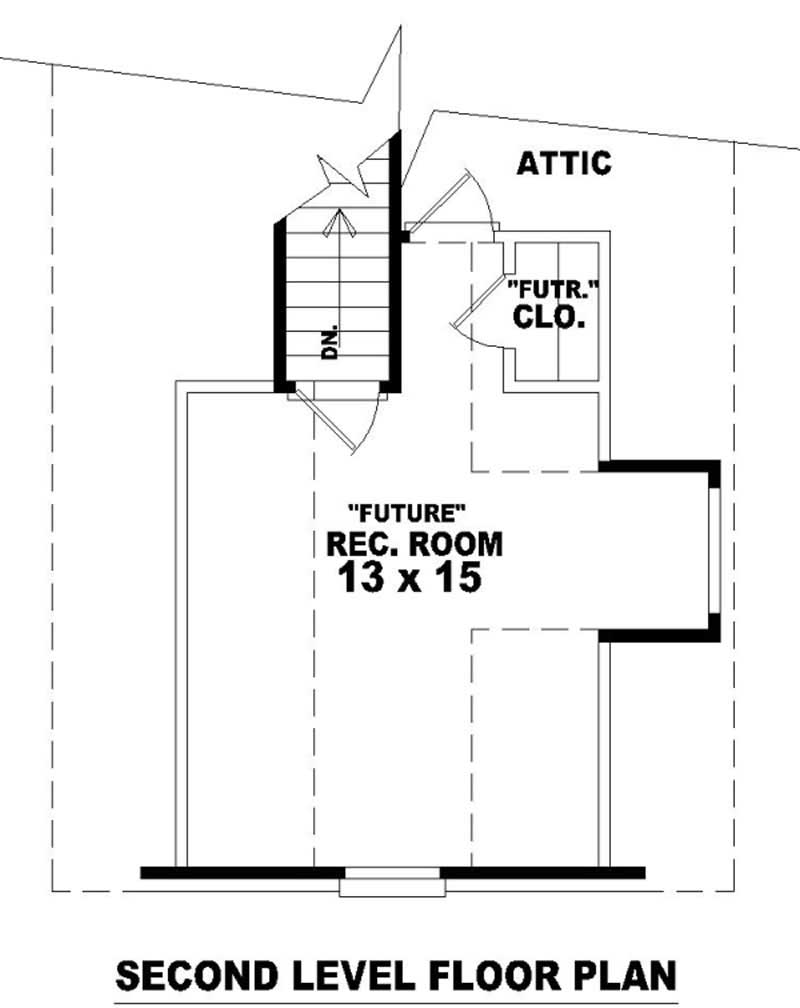 Floor Plan Second Story of French Plan #170-3118