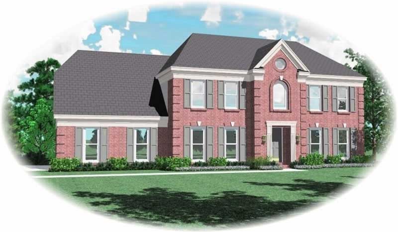 Front view of Traditional home (ThePlanCollection: House Plan #170-3153)