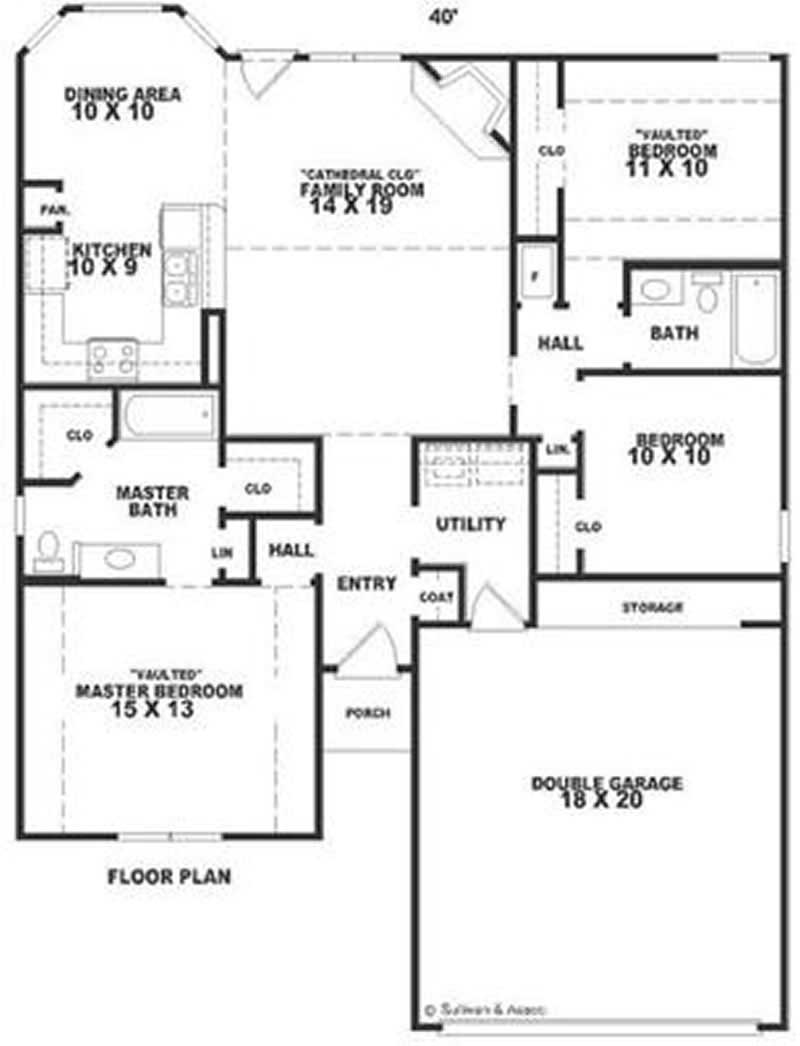 Floor Plan First Story of Contemporary Plan #170-3249