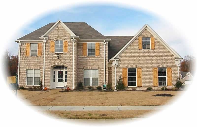 Front view of Country home (ThePlanCollection: House Plan #170-3269)