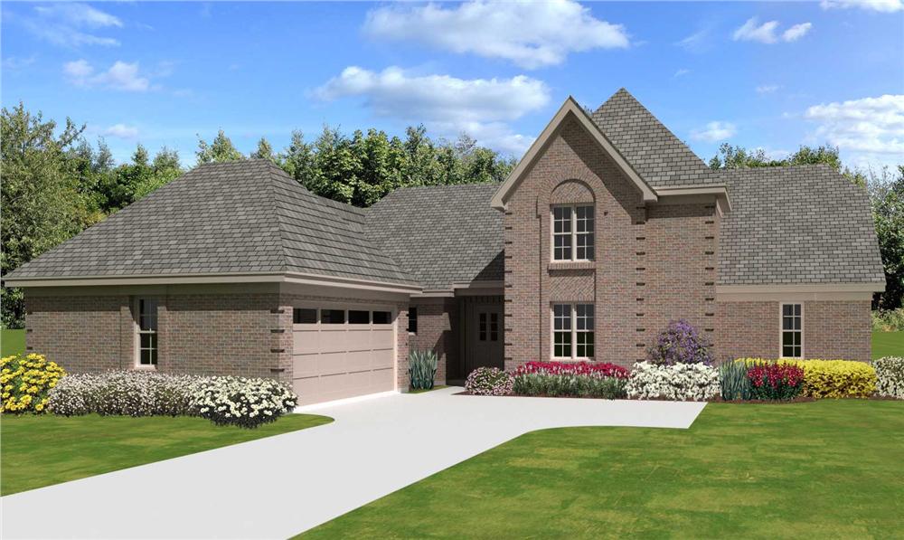 Front View of this 4-Bedroom, 2186 Sq Ft Plan - 170-3338