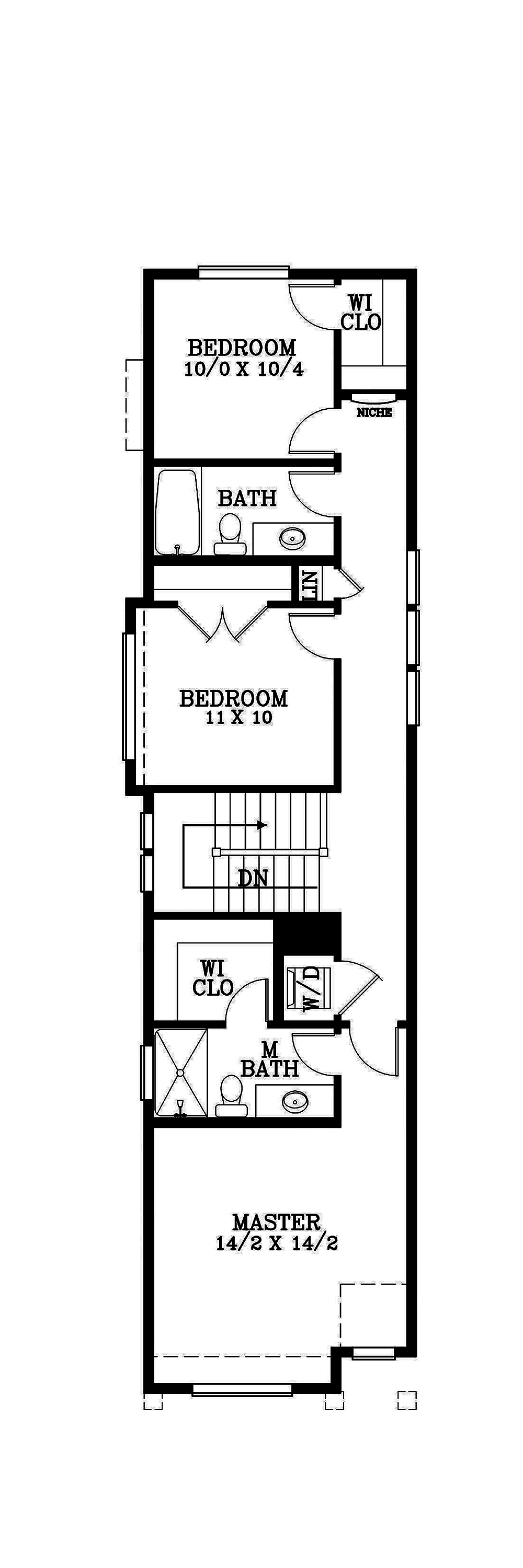 Floor Plan Second Story of Cottage Plan #171-1311