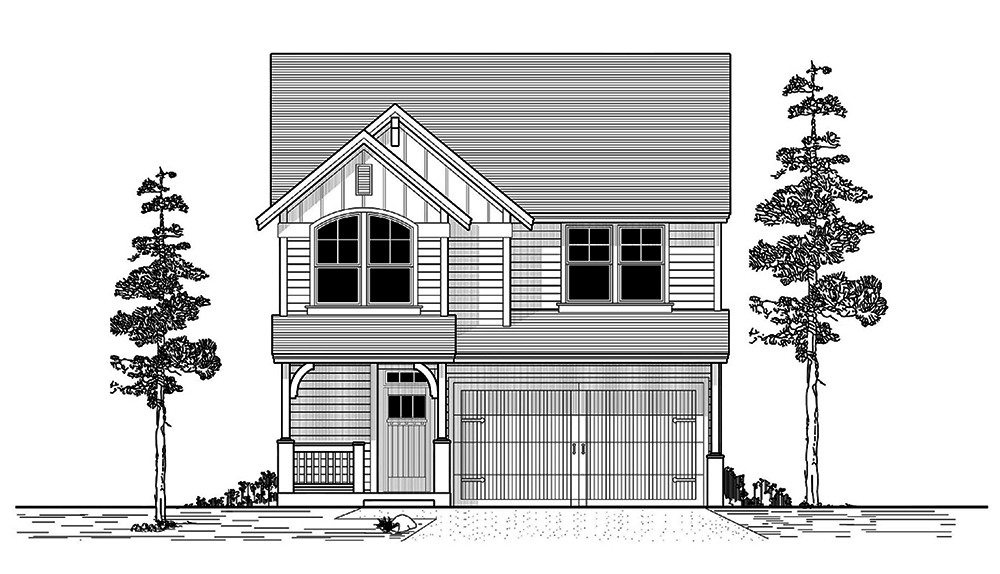 Front View of this 3-Bedroom, 2428 Sq Ft Plan - 171-1318